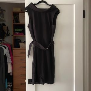 Adrienne Vittadini black cocktail belted dress